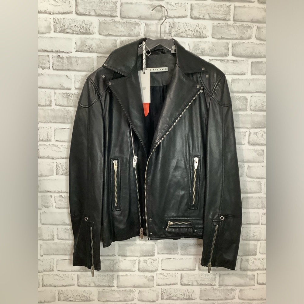 ARRIVALS Black Leather Moto Jacket - Women's Bomber
